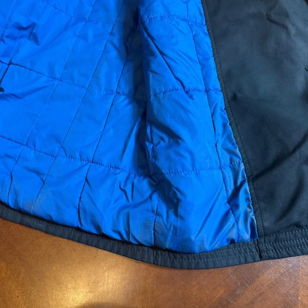 Banana Republic Black Peacoat‎ Jacket Quilted Lined Double Breasted Mens Size S